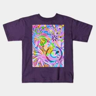 Colorful Abstract Psychedelic Art Kids T-Shirt